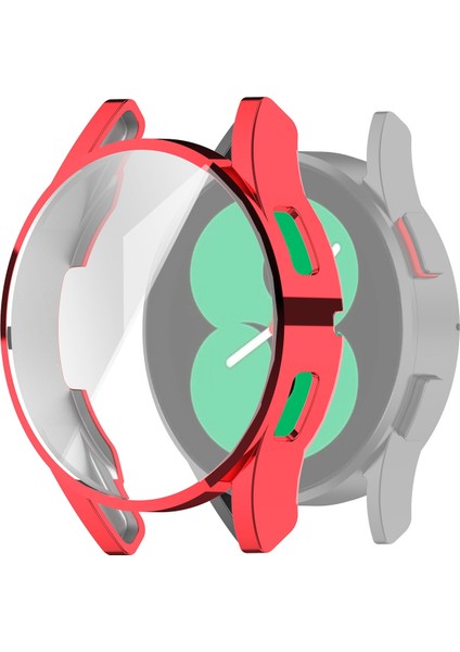 For Samung Galaxy Watch4 44MM Full Coverage Tpu Electroplating Protective Case Cover(Red) (Yurt Dışından)