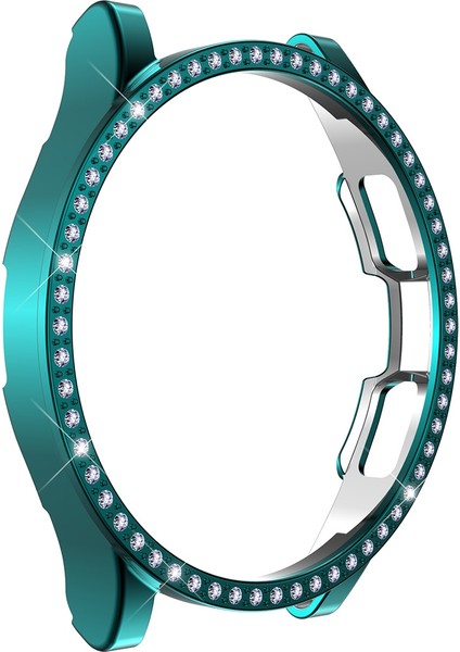 For Samsung Galaxy Watch4 Classic 42MM Pc Case + Glass Film(Cyan) (Yurt Dışından)