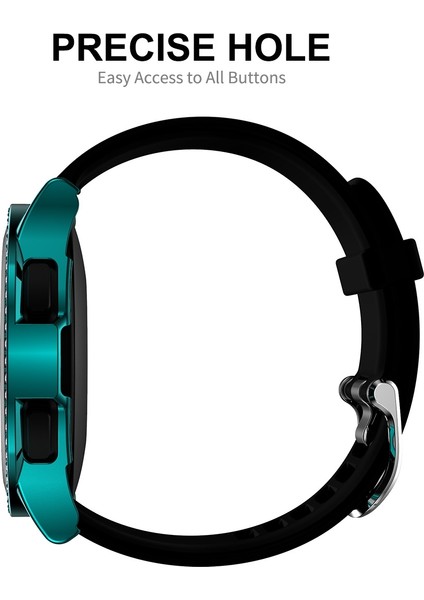 For Samsung Galaxy Watch4 Classic 42MM Pc Case + Glass Film(Cyan) (Yurt Dışından) modelleri