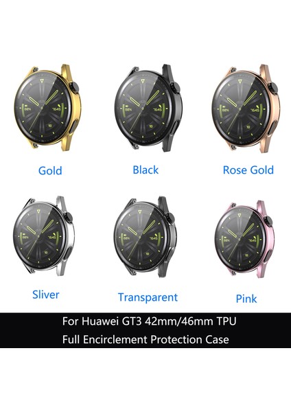 For Huawei Gt3 46MM Electroplated Shockproof Tpu Soft Case(Transparent) (Yurt Dışından)