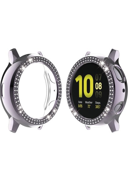 For Samsung Galaxy Watch Active2 44MM Pc Double Row Diamond Watch Case(Grey) (Yurt Dışından) fiyatları