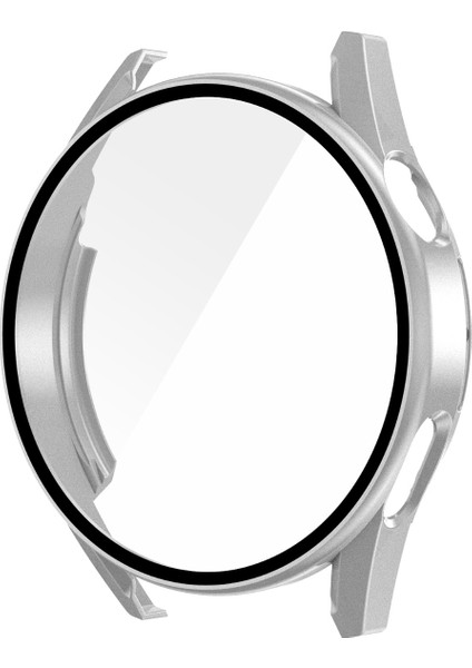 For Huawei Watch Gt 3 46MM Enkay Matte Pc Frame + Tempered Glass Protector Case(Silver) (Yurt Dışından)