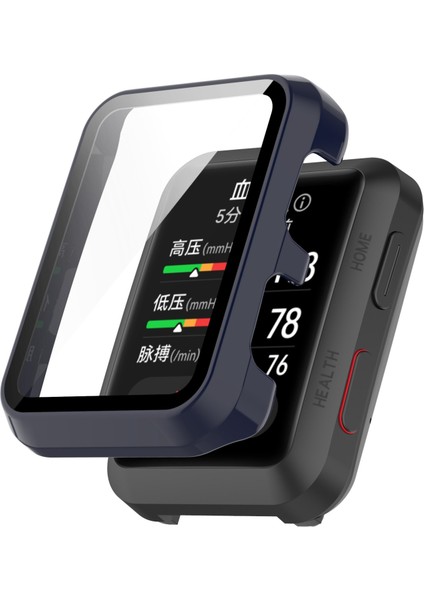 For Huawei Watch D Shockproof Pc Protective Case With Tempered Glass Film(Blue) (Yurt Dışından)