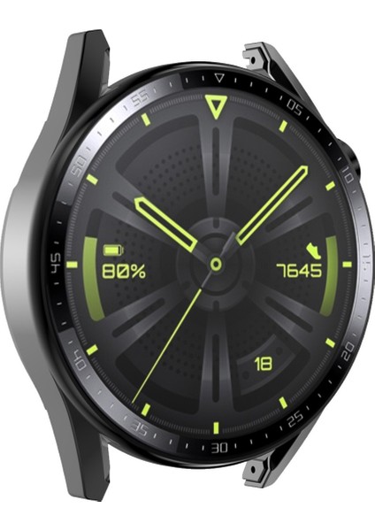 For Huawei Watch Gt 3 46MM Enkay Pc Frame + Tempered Glass Protector Case With Scale(Black) (Yurt Dışından) fırsatları