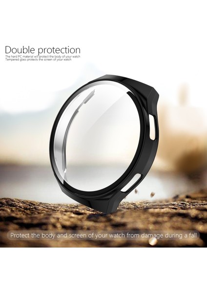 For Huawei Watch GT2E 2 In 1 Tempered Glass Screen Protector + Fully Plating Pc Case(Black) (Yurt Dışından) fiyatları
