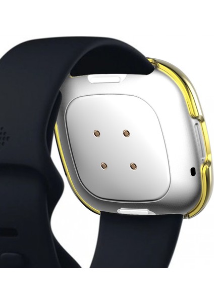 For Fitbit Versa 3 / Versa Sense Double Row Plating Diamonds Pc Protective Case(Golden) (Yurt Dışından) fırsatları
