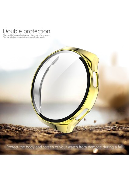 For Huawei Watch GT2E 2 In 1 Tempered Glass Screen Protector + Fully Plating Pc Case(Golden) (Yurt Dışından) fiyatları