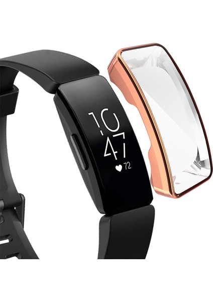 For Fitbit Inspire/ Inspire Hr Full Coverage Plating Tpu Watch Case(Champagne Gold) (Yurt Dışından)