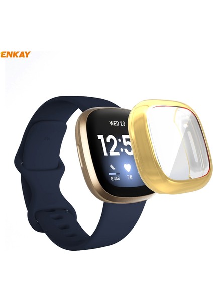 For Fitbit Versa 3 / Fitbit Sense Enkay Hat-Prince ENK-AC8208 Full Coverage Electroplate Tpu Soft Case(Gold) (Yurt Dışından) modelleri