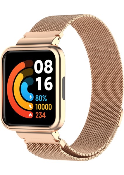 For Xiaomi Redmi Watch 2 Lite / Redmi Watch 2 Metal Watch Frame(Rose Gold) (Yurt Dışından)