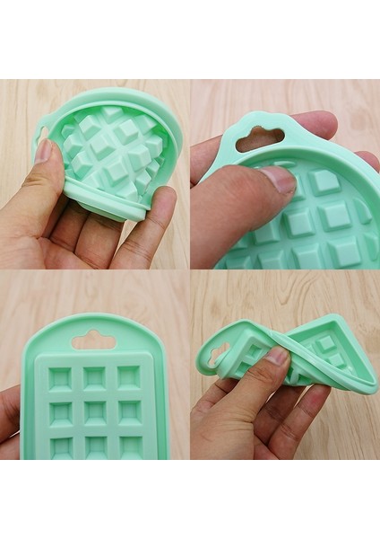2 Takım Gıda Sınıfı Silikon Waffle Kalıp Mutfak Kek Seti Pişirme Malzemeleri (Kırmızı) (Yurt Dışından)