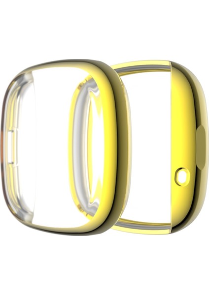 For Fitbit Versa 3 / Versa Sense Plating Full Package Tpu Protective Case(Golden) (Yurt Dışından)