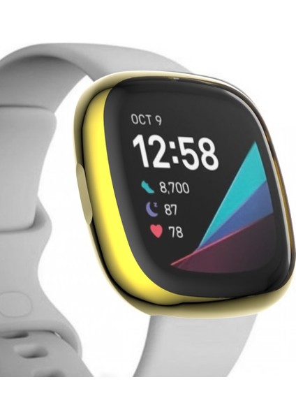 For Fitbit Versa 3 / Versa Sense Plating Full Package Tpu Protective Case(Golden) (Yurt Dışından) modelleri