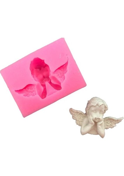 2 Adet Melek Şekli Fondan Kek Silikon Kalıp Aroma Yumuşak Kil Kil Alçı Plastik Dekorasyon (Pembe) (Yurt Dışından) fırsatları