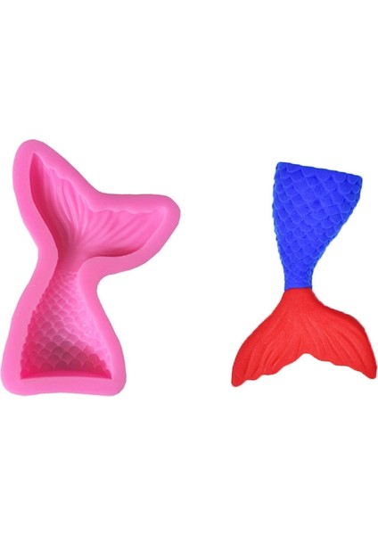 5 Adet Mini Mermaid Kuyruk Sıvı Silikon Kalıp Fondan Pişirme Kalıp, Özellikler: Küçük (Pembe) 15-95 (Yurt Dışından)