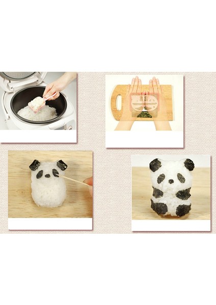 Güzel Panda Sushi Pirinç Kalıp Kalıp + Yosun Kesici (Yurt Dışından) modelleri