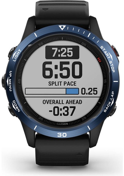Garmin Fenix ​​6x / 6x Pro / 6x Safir Akıllı Izle Çelik Çelik Çelik Yüzük, B Sürümü (Mavi Yüzük Beyaz Mektup) (Yurt Dışından)