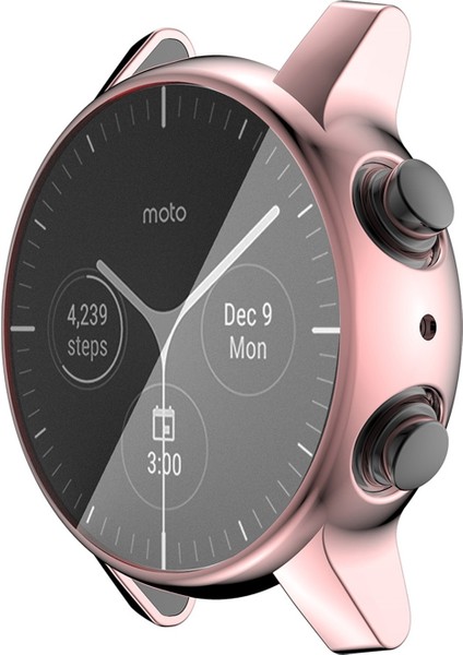 Motorola Moto 360 (3rd Gen) Enkay Hat-Prens Tam Kapsama Elektrolizle Tpu Yumuşak Kılıf (Pembe) (Yurt Dışından)