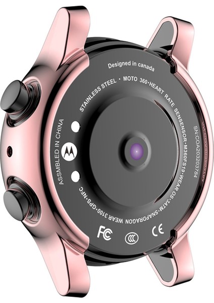Motorola Moto 360 (3rd Gen) Enkay Hat-Prens Tam Kapsama Elektrolizle Tpu Yumuşak Kılıf (Pembe) (Yurt Dışından)