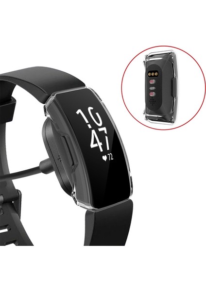 For Fitbit Inspire/ Inspire Hr Full Coverage Plating Tpu Watch Case(Transparent) (Yurt Dışından) modelleri