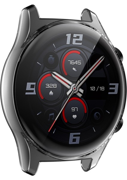 For Honor Watch Gs 3 Full Coverage Tpu Electroplating Watch Case(Transparent) (Yurt Dışından)