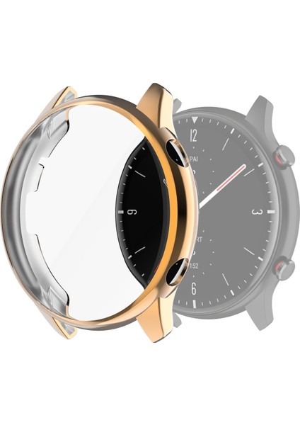 Amazfit Gtr 2 A1951 Tam Kapsama Tpu Galvanik Koruyucu Kılıf Kapak (Gül Altın) (Yurt Dışından)
