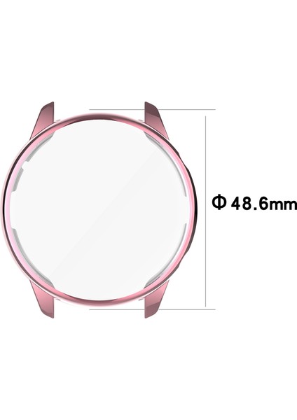 Amazfit Gtr 2 A1951 Tam Kapsama Tpu Galvanik Koruyucu Kılıf Kapak (Gül Altın) (Yurt Dışından)