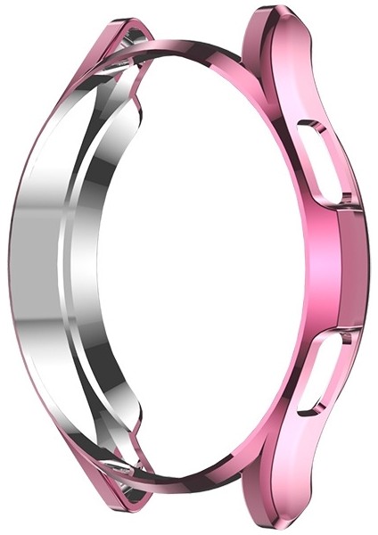 For Samsung Galaxy Watch4 Classic 42MM Electroplating Hollow Half-Pack Tpu Protective Case(Rose Pink) (Yurt Dışından)
