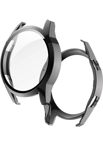 For Huawei Watch Gt2 42MM 2 In 1 Tempered Glass Screen Protector + Fully Plating Pc Case(Black) (Yurt Dışından)