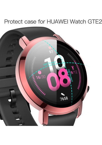 For Huawei Watch Gt2 42MM 2 In 1 Tempered Glass Screen Protector + Fully Plating Pc Case(Black) (Yurt Dışından) fiyatları