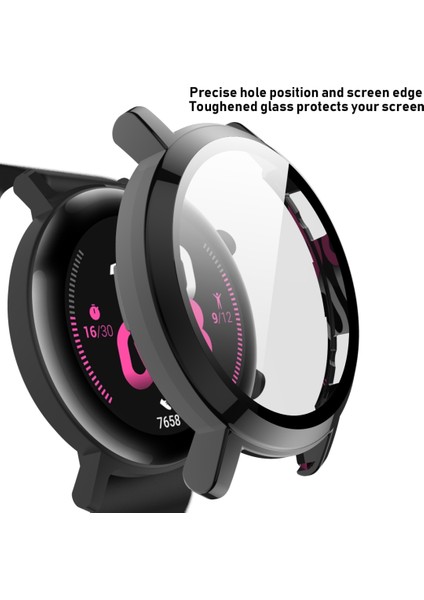 For Huawei Watch Gt2 42MM 2 In 1 Tempered Glass Screen Protector + Fully Plating Pc Case(Black) (Yurt Dışından) fırsatları