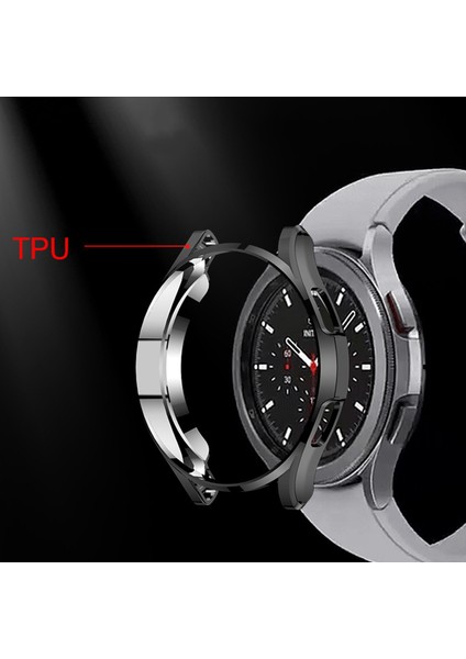 For Samsung Galaxy Watch4 Classic 46MM Electroplating Hollow Half-Pack Tpu Protective Case(Silver) (Yurt Dışından) fırsatları