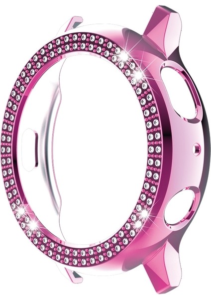 For Samsung Galaxy Watch Active2 44MM Pc Double Row Diamond Watch Case(Pink) (Yurt Dışından)