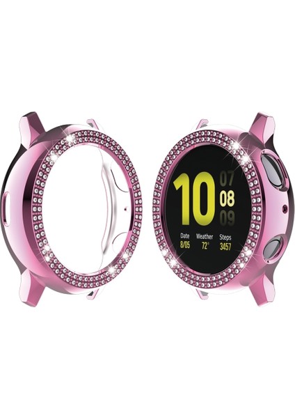 For Samsung Galaxy Watch Active2 44MM Pc Double Row Diamond Watch Case(Pink) (Yurt Dışından) fiyatları