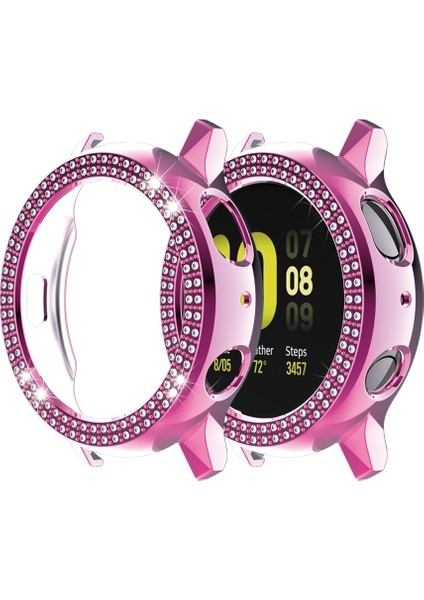 For Samsung Galaxy Watch Active2 44MM Pc Double Row Diamond Watch Case(Pink) (Yurt Dışından) modelleri