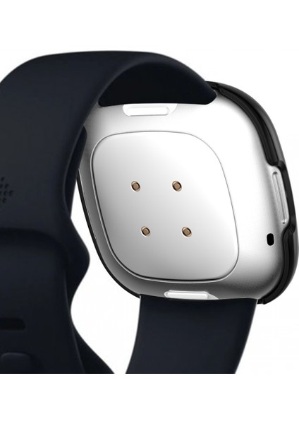 For Fitbit Versa 3 / Versa Sense Double Row Plating Diamonds Pc Protective Case(Black) (Yurt Dışından) fırsatları