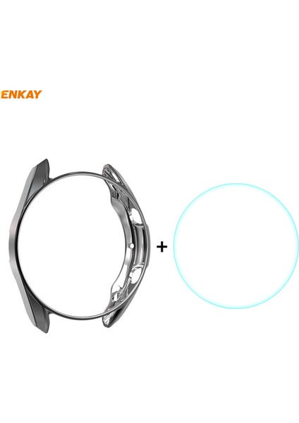 For Samsung Galaxy Watch 3 41MM 2 In 1 Tpu Case + Glass Film(Black) (Yurt Dışından)