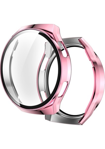 For Huawei Watch GT2E 2 In 1 Tempered Glass Screen Protector + Fully Plating Pc Case(Pink) (Yurt Dışından)