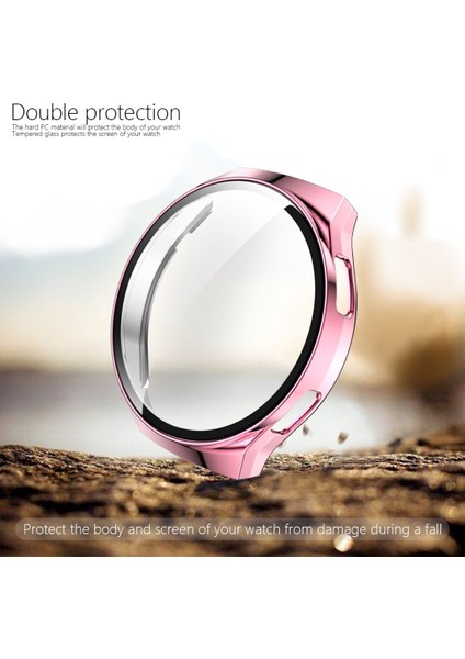 For Huawei Watch GT2E 2 In 1 Tempered Glass Screen Protector + Fully Plating Pc Case(Pink) (Yurt Dışından) fiyatları
