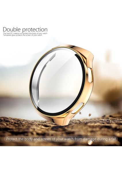 For Huawei Watch GT2E 2 In 1 Tempered Glass Screen Protector + Fully Plating Pc Case(Rose Gold) (Yurt Dışından) fiyatları