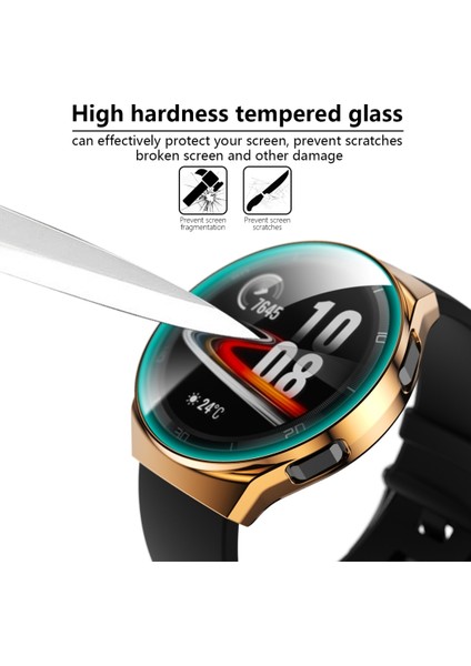For Huawei Watch GT2E 2 In 1 Tempered Glass Screen Protector + Fully Plating Pc Case(Rose Gold) (Yurt Dışından) modelleri