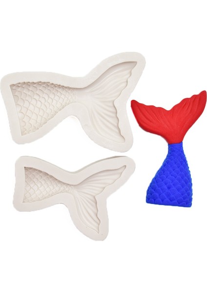 5 Adet Mini Mermaid Kuyruk Sıvı Silikon Kalıp Fondan Pişirme Kalıp, Özellikler: Küçük (Gri) 15-95 (Yurt Dışından) modelleri