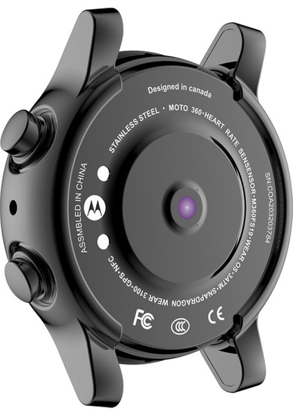 Motorola Moto 360 (3rd Gen) Enkay Hat-Prens Tam Kapsama Elektrolizle Tpu Yumuşak Kılıf (Siyah) (Yurt Dışından) modelleri