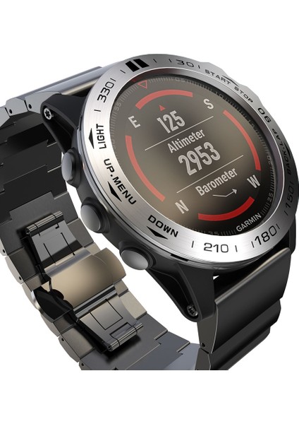 Garmin Fenix ​​5x / 5x Artı Akıllı Izle Çelik Çelik Çelik Yüzük, B Sürümü (Gümüş Yüzük Siyah Mektubu) (Yurt Dışından) fırsatları