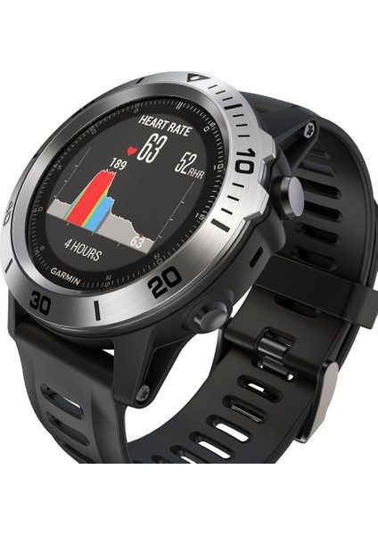 Garmin Fenix ​​3/3 Hr Akıllı Izle Çelik Çerçeve Halkası, Bir Sürüm (Gümüş Yüzük Siyah Mektubu) (Yurt Dışından) modelleri