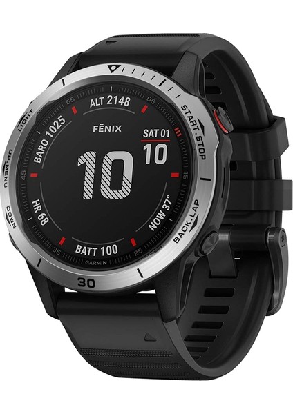 Garmin Fenix ​​6/6 Pro / 6 Safir Akıllı Izle Çelik Çelik Çelik Yüzük, Bir Sürüm (Gümüş Yüzük Siyah Mektubu) (Yurt Dışından) fırsatları