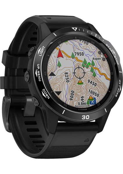 Garmin Fenix ​​6x / 6x Pro / 6x Safir Akıllı Izle Çelik Çelik Çerçeve Yüzük, B Sürümü (Siyah Yüzük Beyaz Mektup) (Yurt Dışından) fırsatları