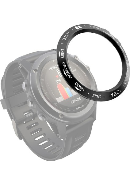 Garmin Fenix ​​3/3 Hr Akıllı Izle Çelik Çerçeve Yüzük, B Sürümü (Siyah Yüzük Beyaz Mektup) (Yurt Dışından)