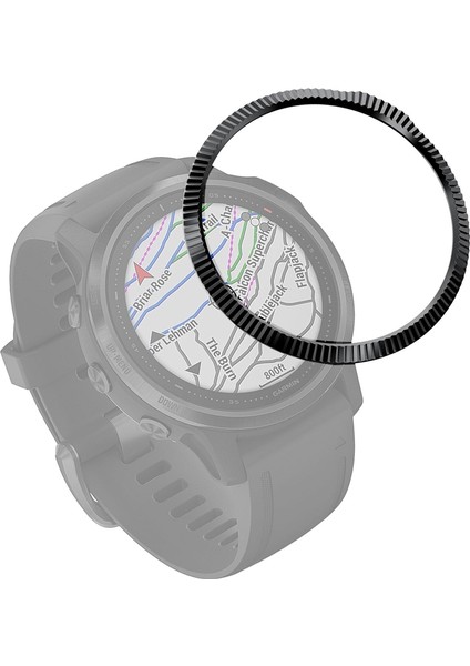 Garmin Fenix ​​6 S / 6 S Pro / 6 S Safir Akıllı Izle Çelik Çelik Çelik Yüzük, B Sürümü (Siyah) (Yurt Dışından)