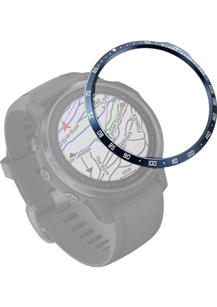 Garmin Fenix ​​6s / 6s Pro / 6s Safir Akıllı Izle Çelik Çelik Çelik Yüzük, Bir Sürüm (Mavi Yüzük Beyaz Mektup) (Yurt Dışından)